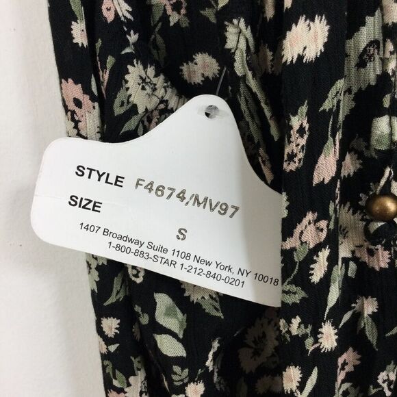 Angie Womens V-Neck Lace Spaghetti Strap Floral Midi Dress Black Size Small - Picture 6 of 9